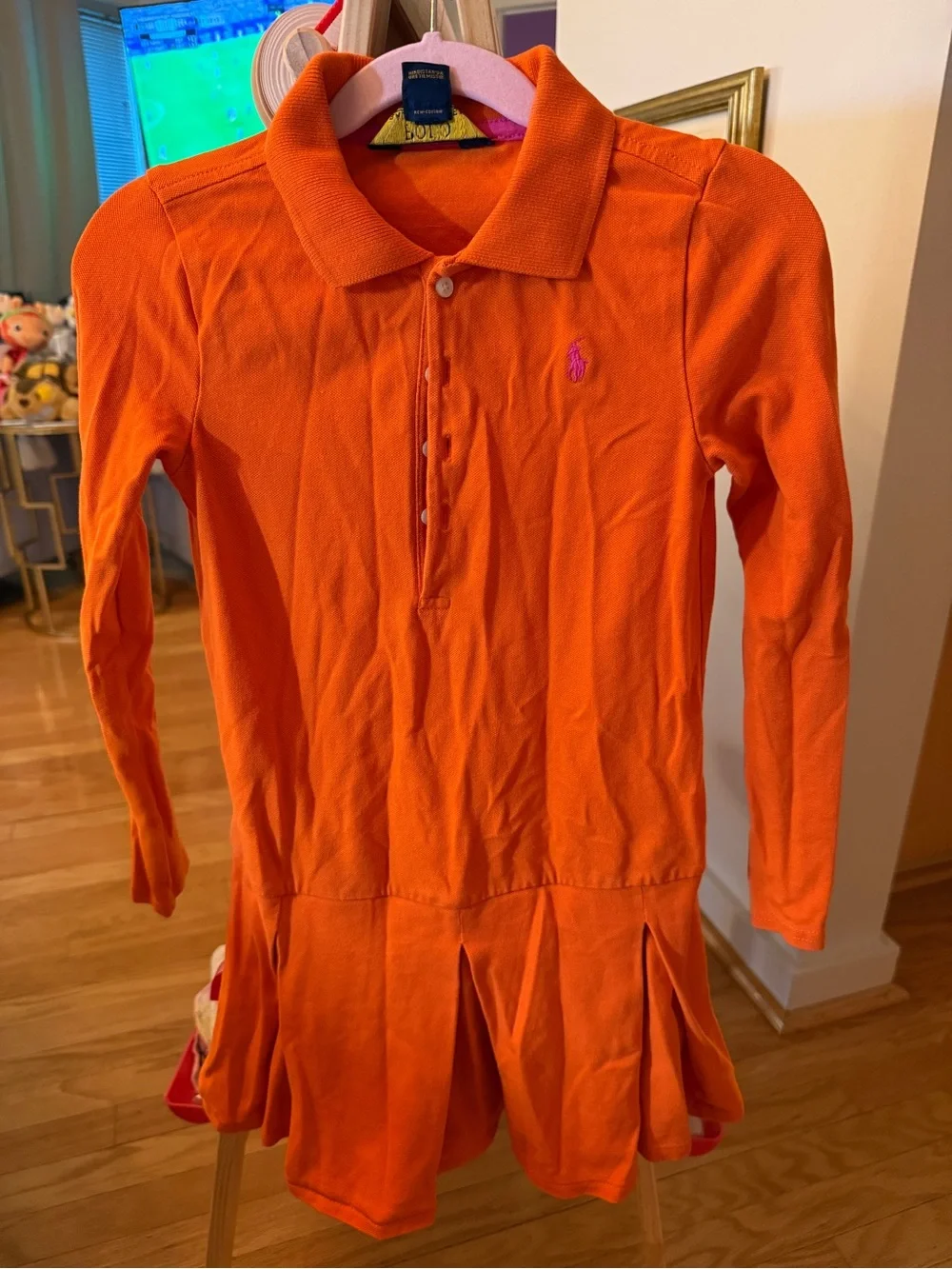 Ralph Lauren Stretch Long-Sleeve Polo Dress size 6